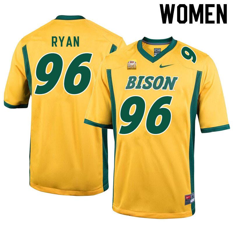 Women #96 Reed Ryan North Dakota State Bison College Football Jerseys Sale-Yellow - Click Image to Close